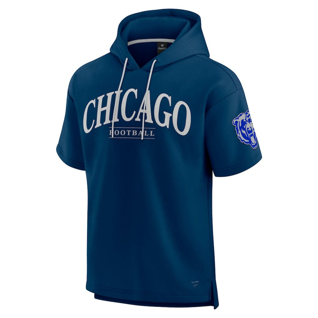 Fanatics Chicago Bears Unisex Elements Ready Short Sleeve Pullover Hoodie Navy