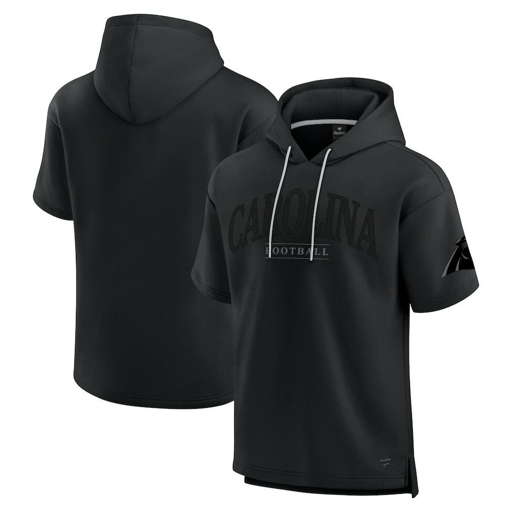 Fanatics Carolina Panthers Unisex Elements Ready Short Sleeve Pullover Hoodie Black