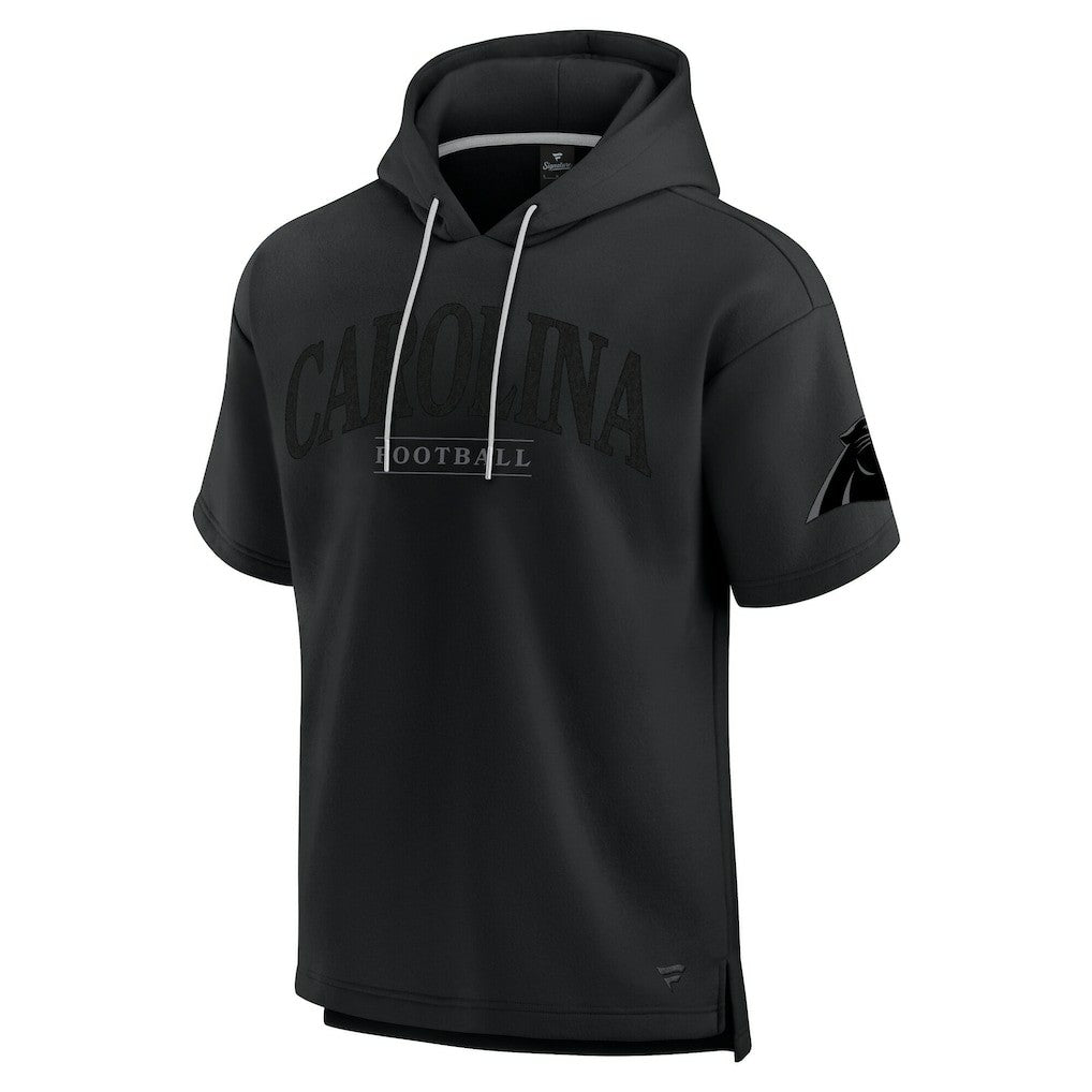 Fanatics Carolina Panthers Unisex Elements Ready Short Sleeve Pullover Hoodie Black