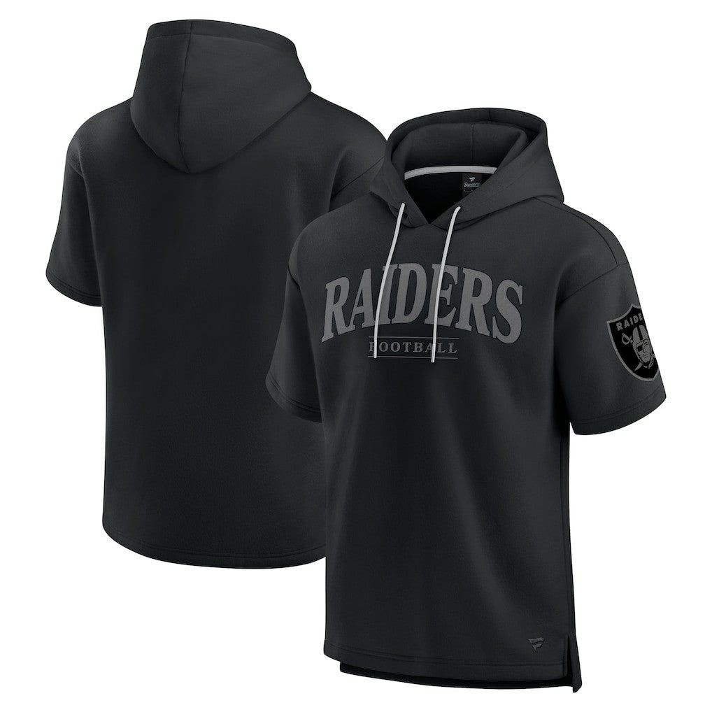 Fanatics Las Vegas Raiders Unisex Elements Ready Short Sleeve Pullover Hoodie Black