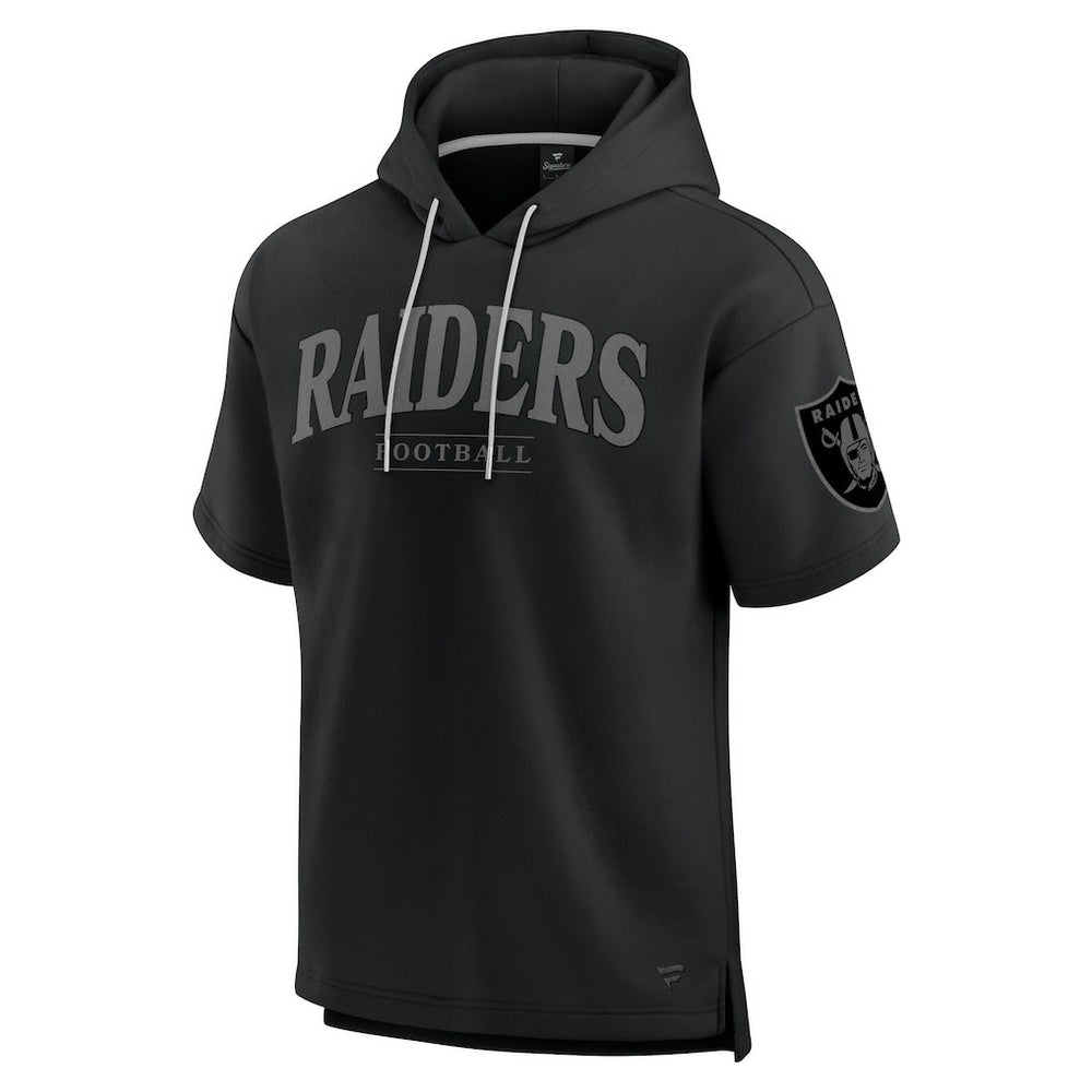 Fanatics Las Vegas Raiders Unisex Elements Ready Short Sleeve Pullover Hoodie Black