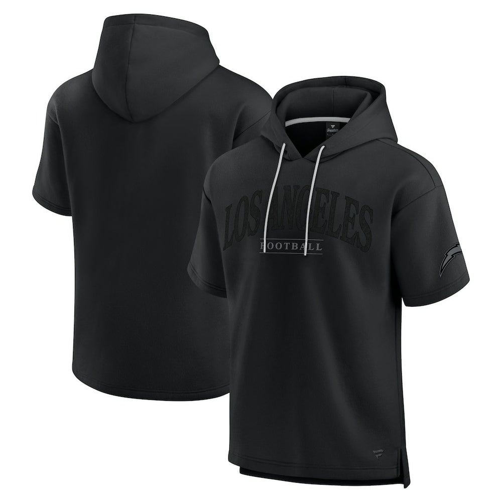 Fanatics Los Angeles Chargers Unisex Elements Ready Short Sleeve Pullover Hoodie Black
