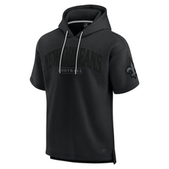Fanatics New Orleans Saints Unisex Elements Ready Short Sleeve Pullover Hoodie Black