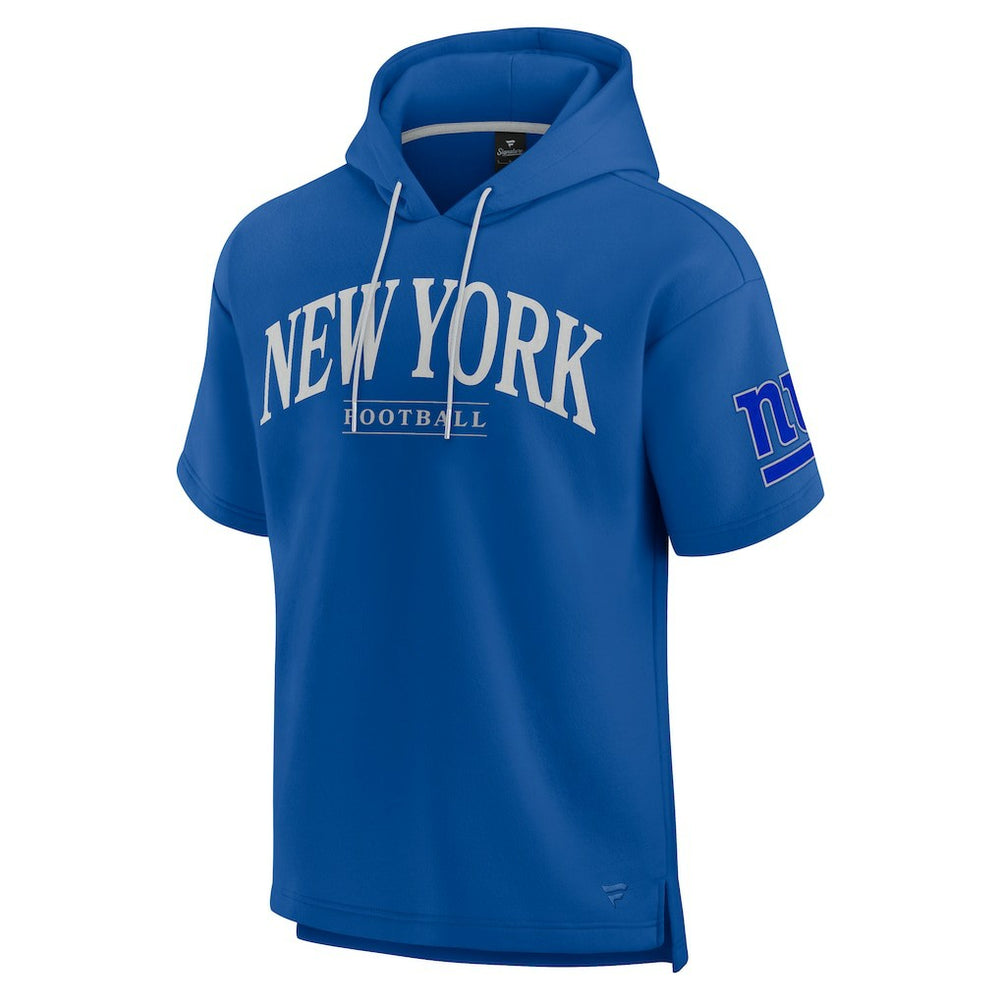 Fanatics New York Giants Unisex Elements Ready Short Sleeve Pullover Hoodie Royal