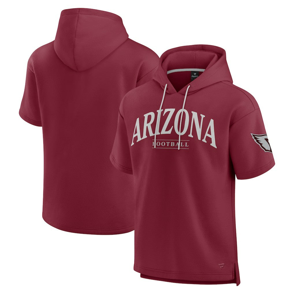 Fanatics Arizona Cardinals Unisex Elements Ready Short Sleeve Pullover Hoodie Cardinal