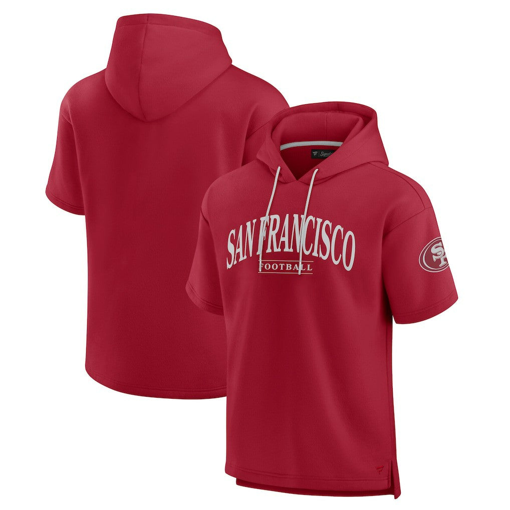 Fanatics San Francisco 49ers Unisex Elements Ready Short Sleeve Pullover Hoodie Scarlet