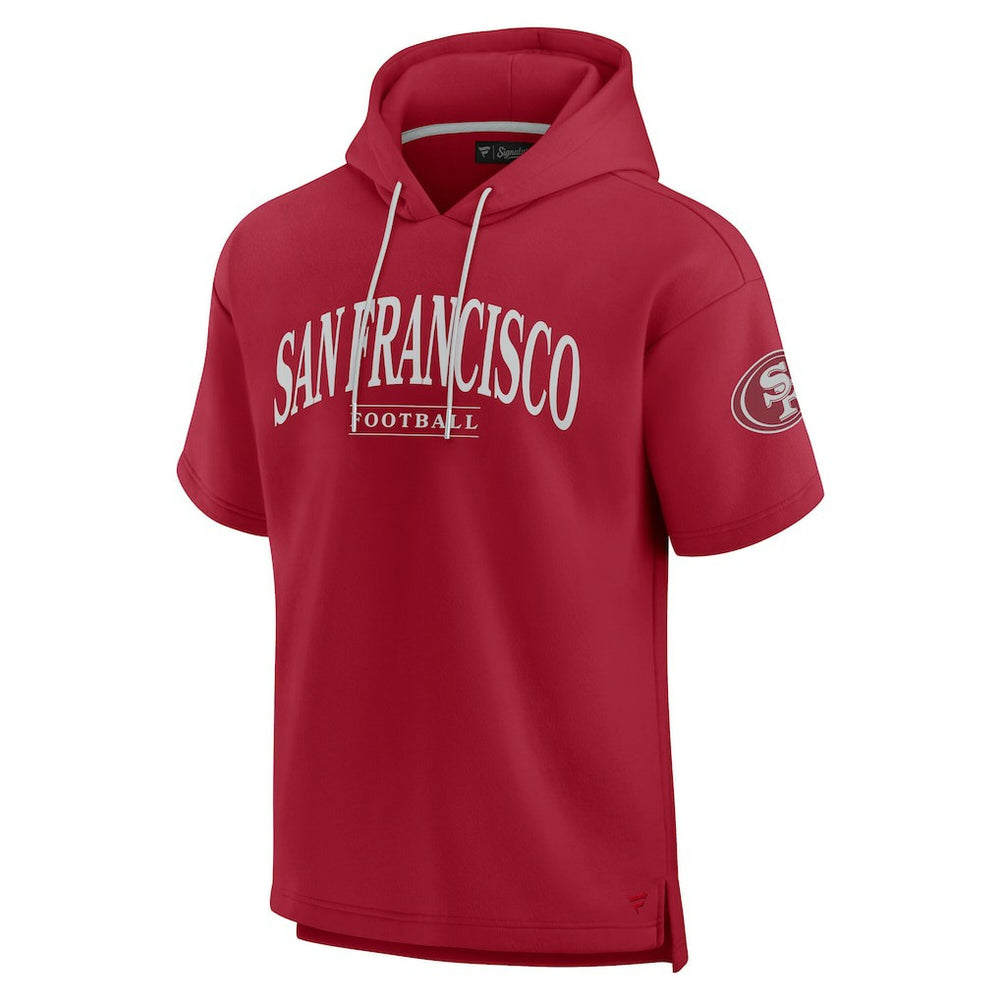 Fanatics San Francisco 49ers Unisex Elements Ready Short Sleeve Pullover Hoodie Scarlet