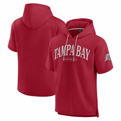 Fanatics Tampa Bay Buccaneers Unisex Elements Ready Short Sleeve Pullover Hoodie Cardinal