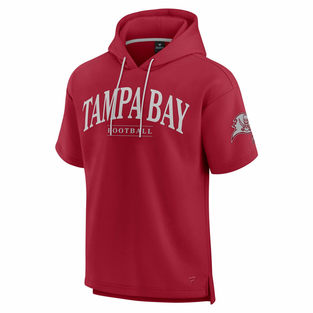 Fanatics Tampa Bay Buccaneers Unisex Elements Ready Short Sleeve Pullover Hoodie Cardinal