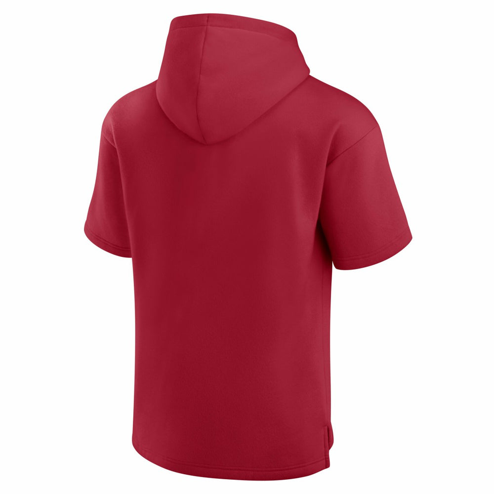 Fanatics Tampa Bay Buccaneers Unisex Elements Ready Short Sleeve Pullover Hoodie Cardinal