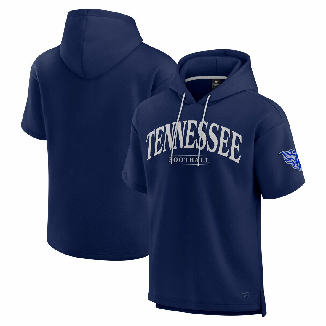 Fanatics Tennessee Titans Unisex Elements Ready Short Sleeve Pullover Hoodie Navy