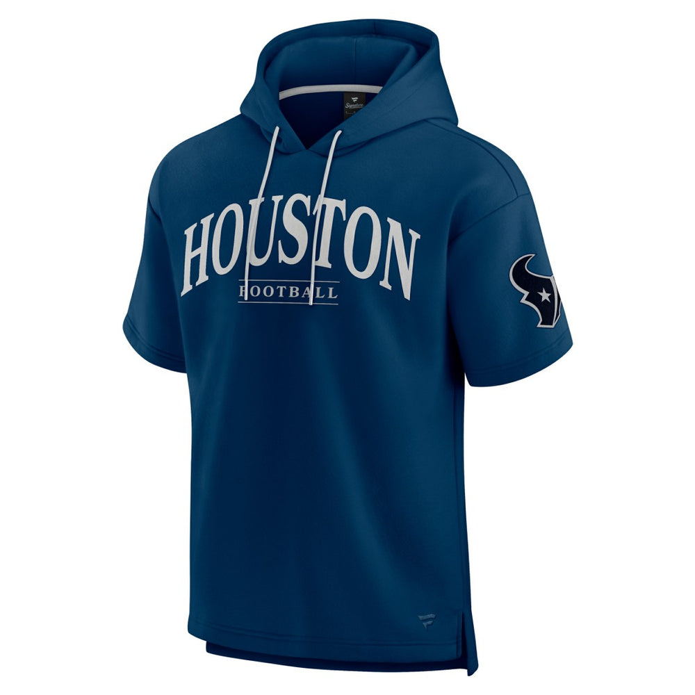 Fanatics Houston Texans Unisex Elements Ready Short Sleeve Pullover Hoodie Navy