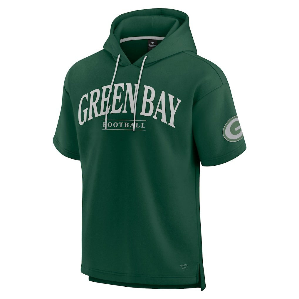 Fanatics Green Bay Packers Unisex Elements Ready Short Sleeve Pullover Hoodie Green