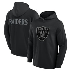 Fanatics Las Vegas Raiders Elements Blaze Tri-Blend Long Sleeve Hoodie T-Shirt Black