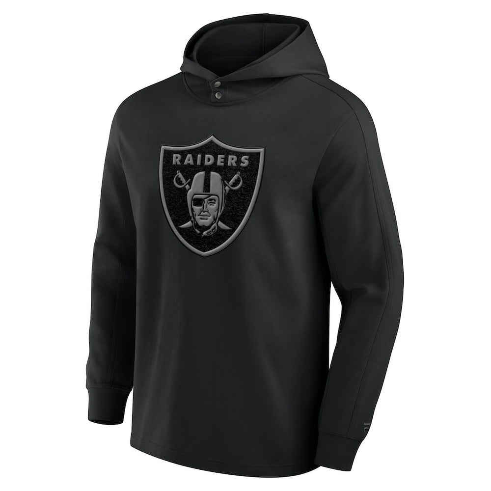 Fanatics Las Vegas Raiders Elements Blaze Tri-Blend Long Sleeve Hoodie T-Shirt Black