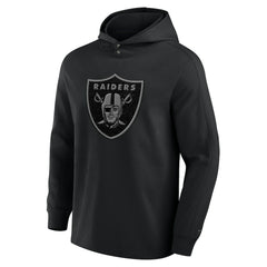 Fanatics Las Vegas Raiders Elements Blaze Tri-Blend Long Sleeve Hoodie T-Shirt Black