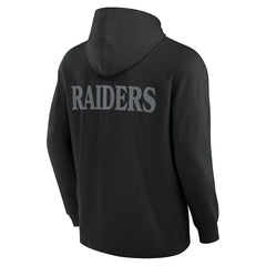Fanatics Las Vegas Raiders Elements Blaze Tri-Blend Long Sleeve Hoodie T-Shirt Black