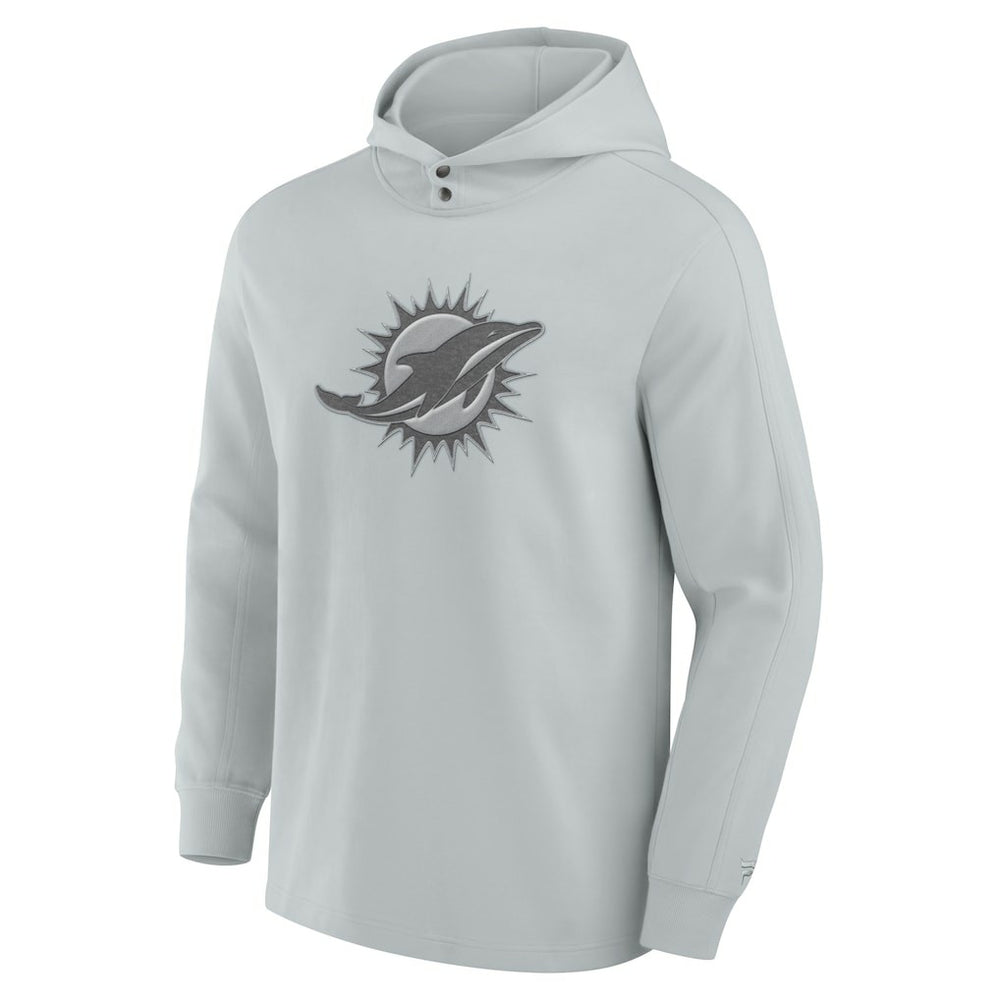 Fanatics Miami Dolphins Elements Blaze Tri-Blend Long Sleeve Hoodie T-Shirt Gray