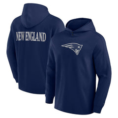 Fanatics New England Patriots Elements Blaze Tri-Blend Long Sleeve Hoodie T-Shirt Navy