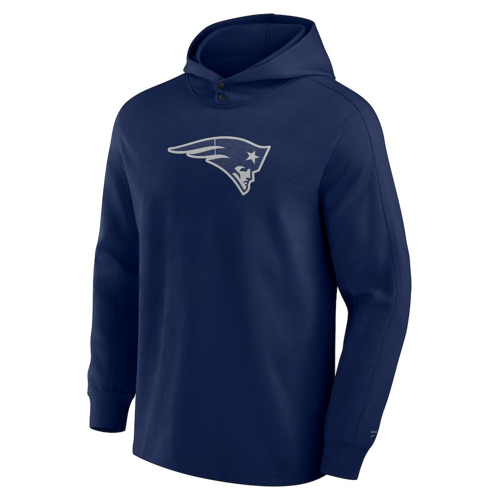 Fanatics New England Patriots Elements Blaze Tri-Blend Long Sleeve Hoodie T-Shirt Navy