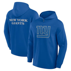 Fanatics New York Giants Elements Blaze Tri-Blend Long Sleeve Hoodie T-Shirt Royal