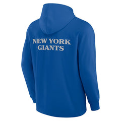 Fanatics New York Giants Elements Blaze Tri-Blend Long Sleeve Hoodie T-Shirt Royal