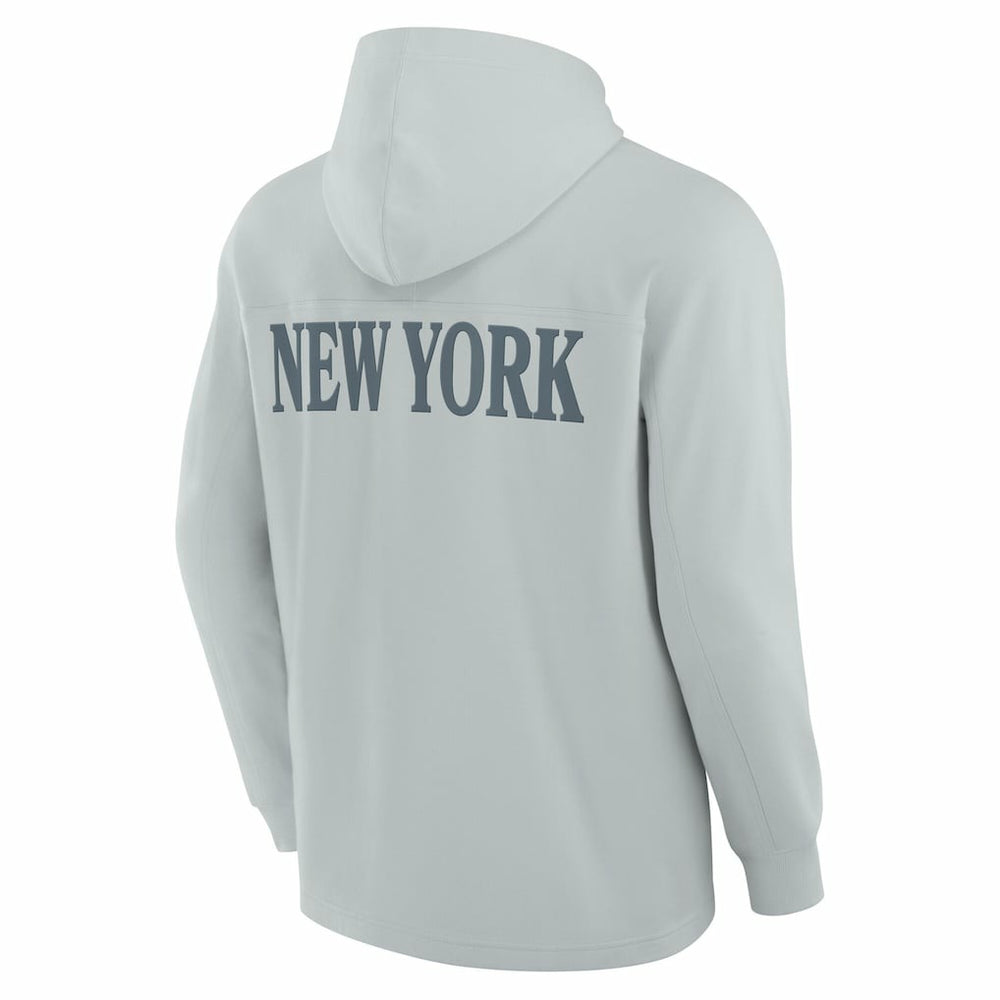 Fanatics New York Jets Elements Blaze Tri-Blend Long Sleeve Hoodie T-Shirt Gray