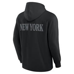 Fanatics New York Jets Elements Blaze Tri-Blend Long Sleeve Hoodie T-Shirt Black