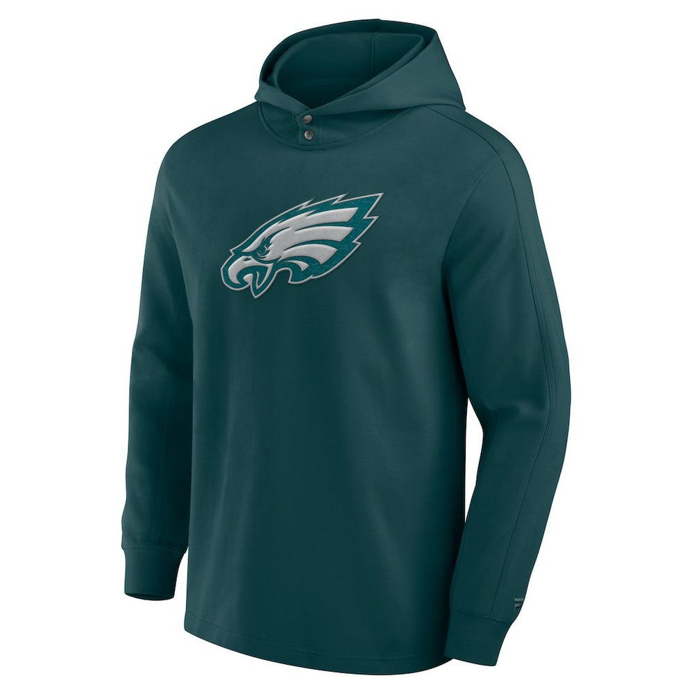 Fanatics Philadelphia Eagles Elements Blaze Tri-Blend Long Sleeve Hoodie T-Shirt Midnight Green