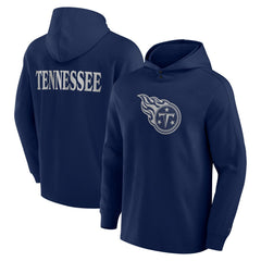 Fanatics Tennessee Titans Elements Blaze Tri-Blend Long Sleeve Hoodie T-Shirt Navy