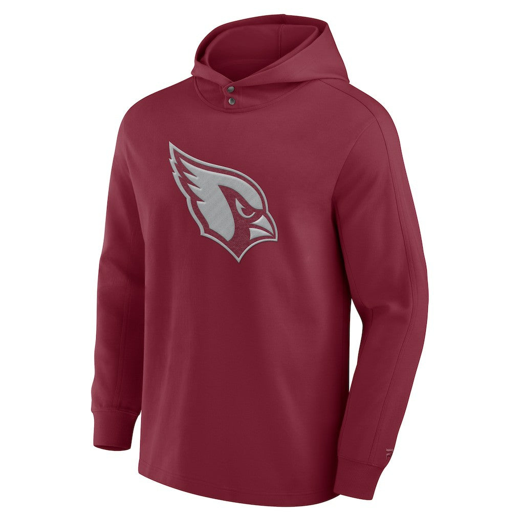 Fanatics Arizona Cardinals Elements Blaze Tri-Blend Long Sleeve Hoodie T-Shirt Cardinal