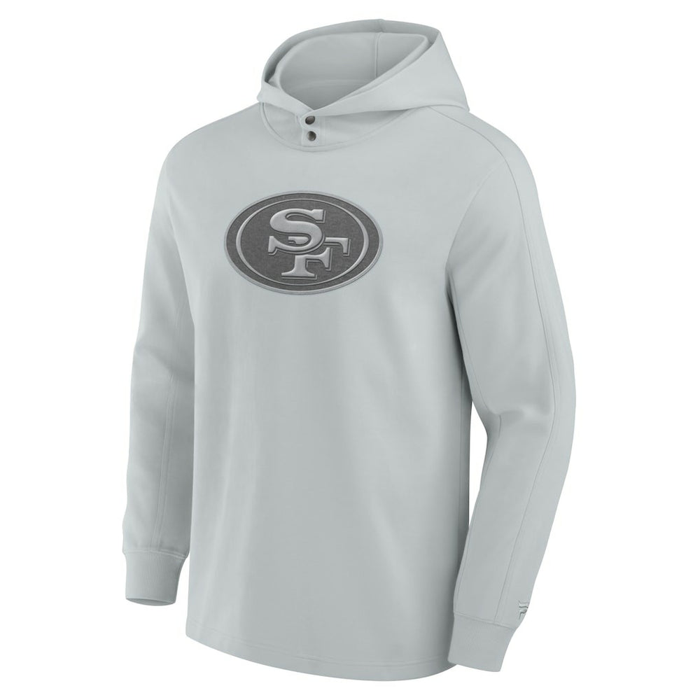 Fanatics San Francisco 49ers Elements Blaze Tri-Blend Long Sleeve Hoodie T-Shirt Gray