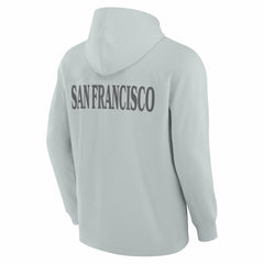 Fanatics San Francisco 49ers Elements Blaze Tri-Blend Long Sleeve Hoodie T-Shirt Gray