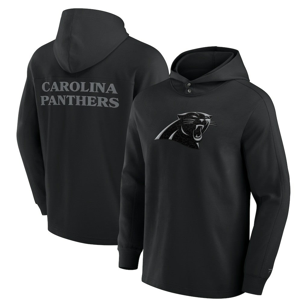 Fanatics Carolina Panthers Elements Blaze Tri-Blend Long Sleeve Hoodie T-Shirt Black