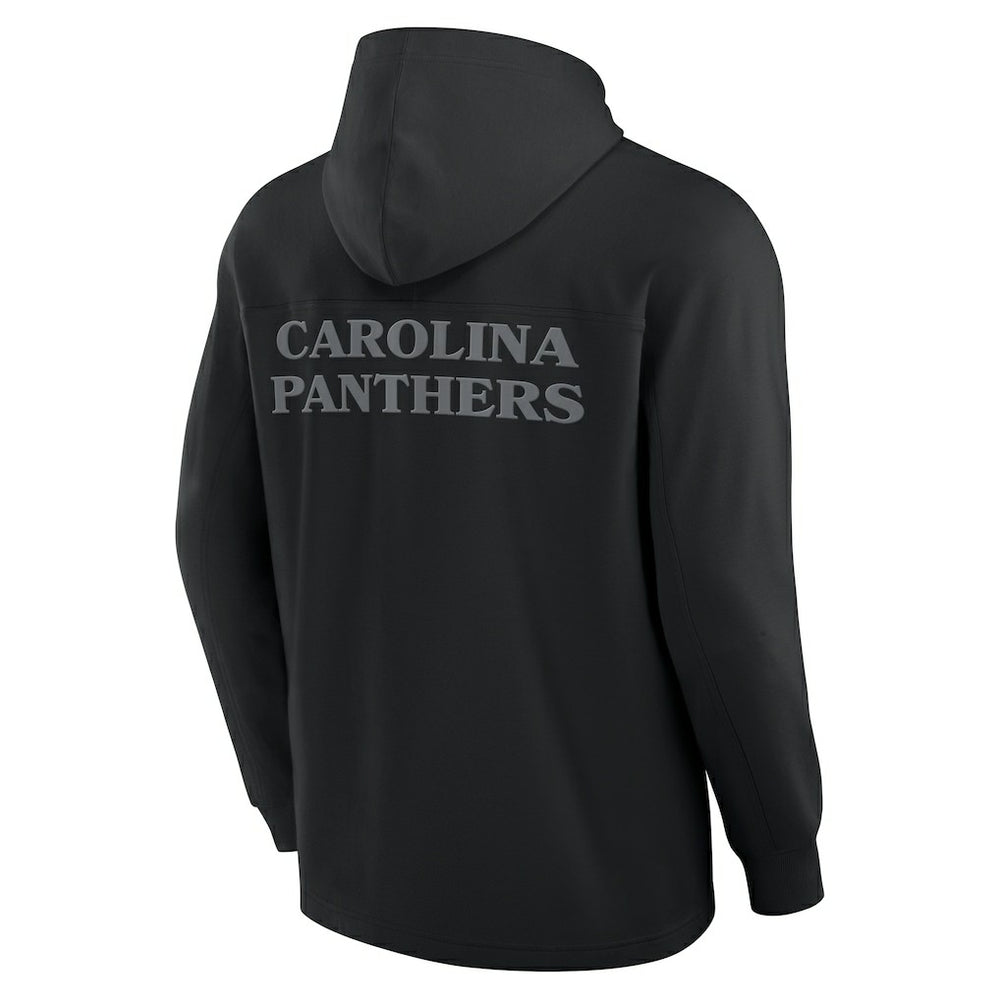 Fanatics Carolina Panthers Elements Blaze Tri-Blend Long Sleeve Hoodie T-Shirt Black