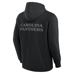 Fanatics Carolina Panthers Elements Blaze Tri-Blend Long Sleeve Hoodie T-Shirt Black