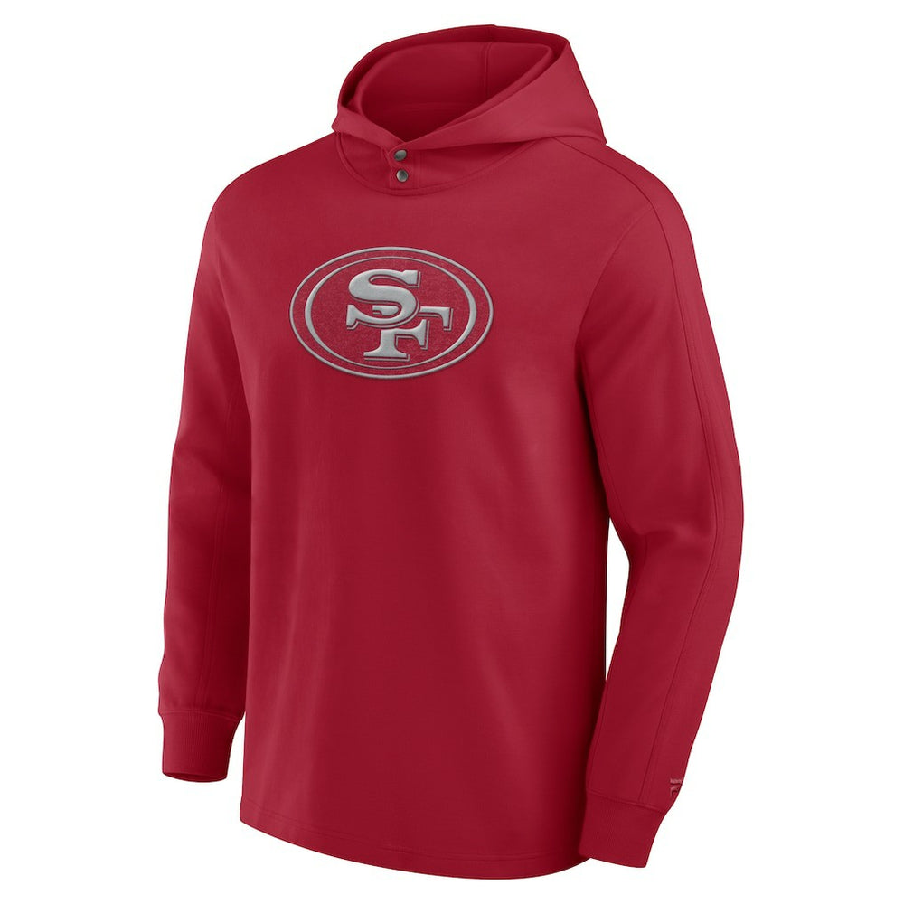 Fanatics San Francisco 49ers Elements Blaze Tri-Blend Long Sleeve Hoodie T-Shirt Scarlet