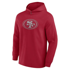 Fanatics San Francisco 49ers Elements Blaze Tri-Blend Long Sleeve Hoodie T-Shirt Scarlet