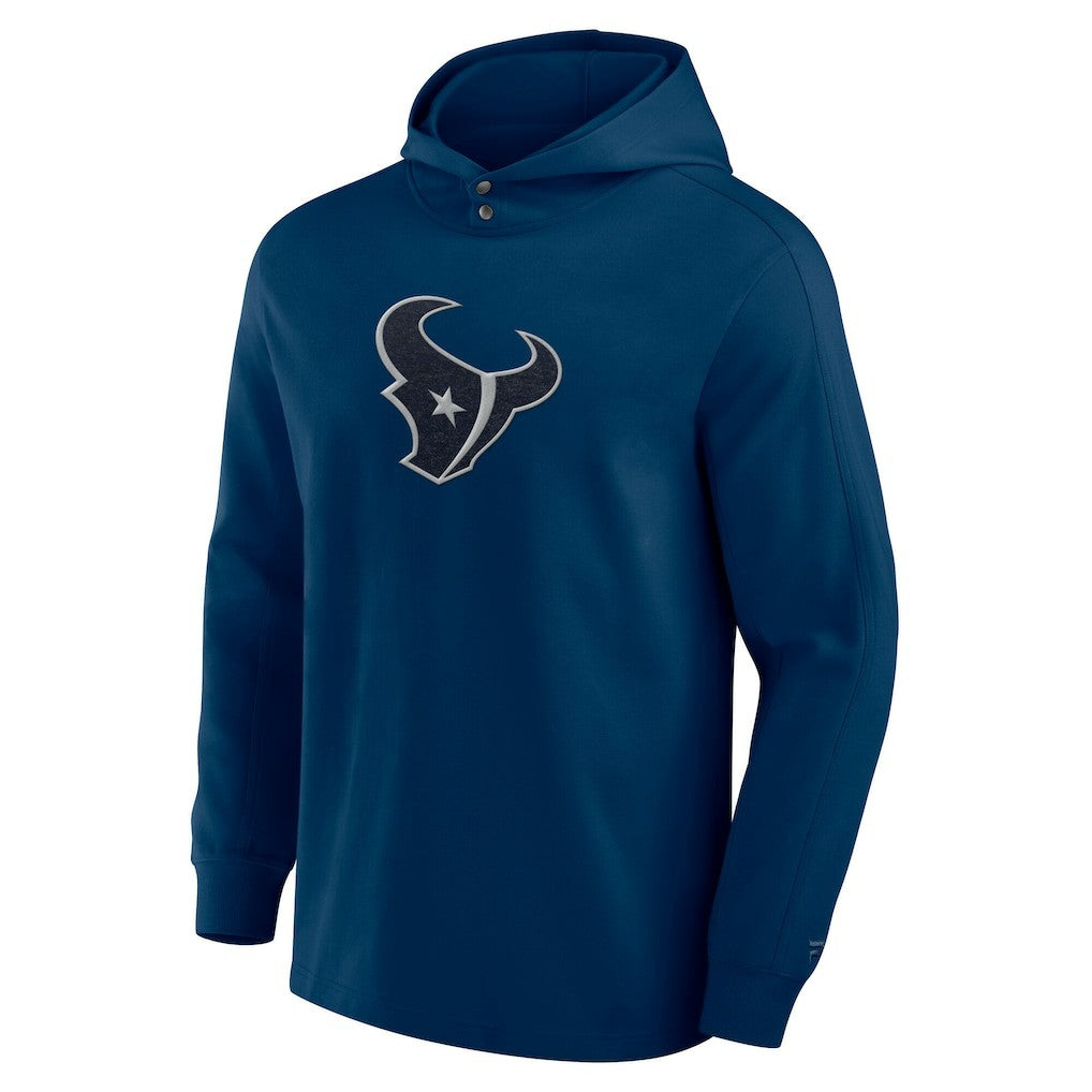 Fanatics Houston Texans Elements Blaze Tri-Blend Long Sleeve Hoodie T-Shirt Navy
