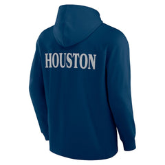 Fanatics Houston Texans Elements Blaze Tri-Blend Long Sleeve Hoodie T-Shirt Navy