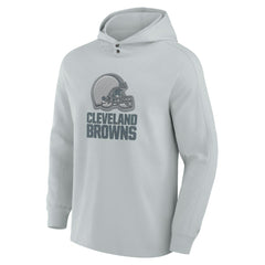 Fanatics Cleveland Browns Elements Blaze Tri-Blend Long Sleeve Hoodie T-Shirt Gray