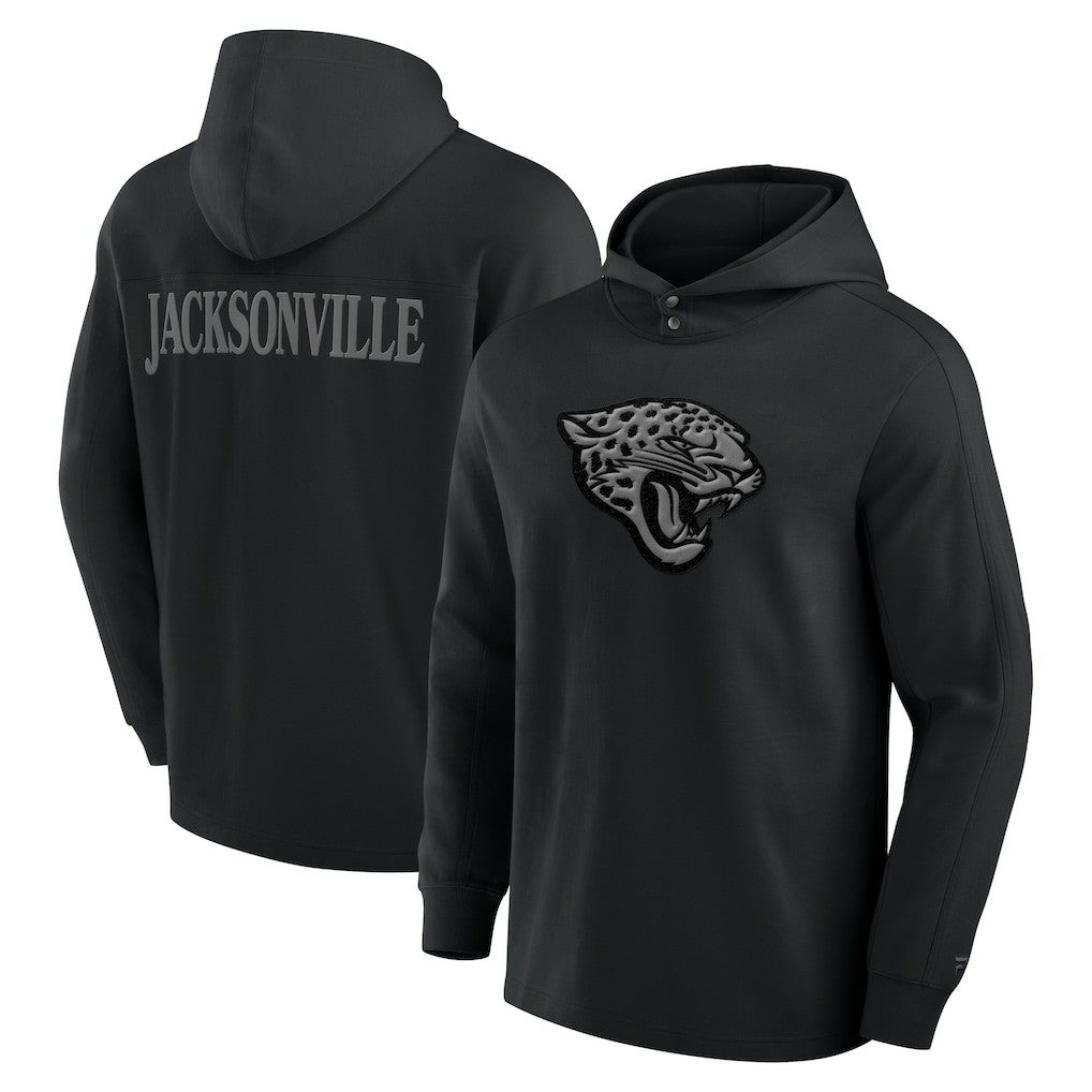 Fanatics Jacksonville Jaguars Elements Blaze Tri-Blend Long Sleeve Hoodie T-Shirt Black