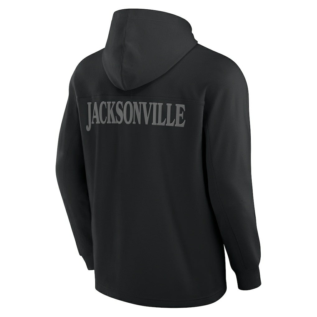 Fanatics Jacksonville Jaguars Elements Blaze Tri-Blend Long Sleeve Hoodie T-Shirt Black