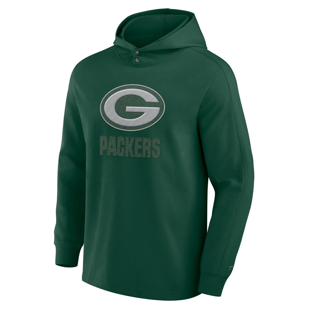 Fanatics Green Bay Packers Elements Blaze Tri-Blend Long Sleeve Hoodie T-Shirt Green