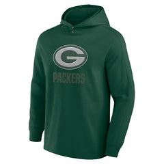 Fanatics Green Bay Packers Elements Blaze Tri-Blend Long Sleeve Hoodie T-Shirt Green