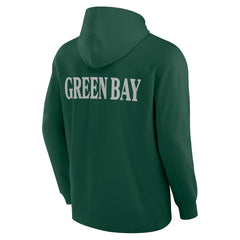 Fanatics Green Bay Packers Elements Blaze Tri-Blend Long Sleeve Hoodie T-Shirt Green
