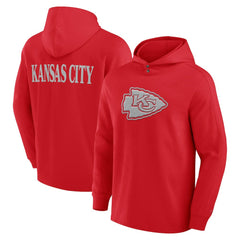 Fanatics Kansas City Chiefs Elements Blaze Tri-Blend Long Sleeve Hoodie T-Shirt Red