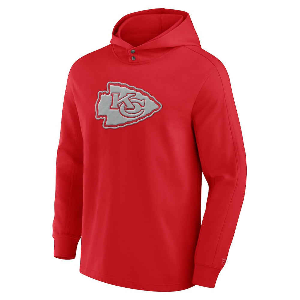 Fanatics Kansas City Chiefs Elements Blaze Tri-Blend Long Sleeve Hoodie T-Shirt Red