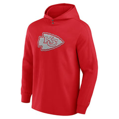 Fanatics Kansas City Chiefs Elements Blaze Tri-Blend Long Sleeve Hoodie T-Shirt Red