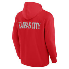 Fanatics Kansas City Chiefs Elements Blaze Tri-Blend Long Sleeve Hoodie T-Shirt Red